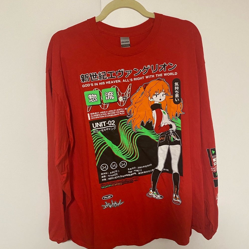 Streetwear Graphic Long Sleeve - Neon Genesis Evangelion